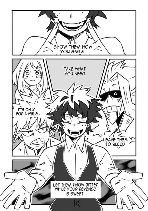 Villian Deku Comic, Villain Deku Comic, Villain Deku X Bakugou, Villain Mha, Deku Villain, Random Drawings, Boku No Academia, My Hero Academia 2, Villain Deku