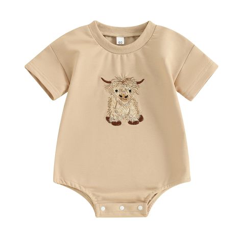 PRICES MAY VARY. UNIQUE DESIGN:Farm baby clothes,country western outfits for boys and girls,crew neck,short sleeve,embroidery patterns with cow head,highland cow,calf,chicken,rooster,and western style,baby bubble romper,summer newborn clothes unisex,funny farm animal onesie baby,absolutely adorable! SOFT MATERIAL:Farm animal baby clothes,baby country outfits,cow and chicken tshirt bubble romper is made of 73% cotton 20% polyester 7% elastane,soft and breathable baby one piece rompers,skin-friend Highland Cow Baby Shirt, Western Baby Girls, Baby Holiday Photos, Animal Outfit, Western Baby Clothes, Cow And Chicken, Baby Clothes Country, Shirt Romper, Baby Bubble Romper