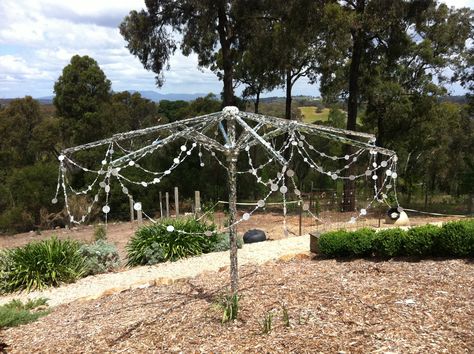 brilliant use of a clothes line - classic aussie hills hoist Hills Hoist, Old Cribs, Movie Night Birthday Party, Australian Native Garden, Australian Garden, Washing Line, Native Garden, 16th Birthday Party, Backyard Party