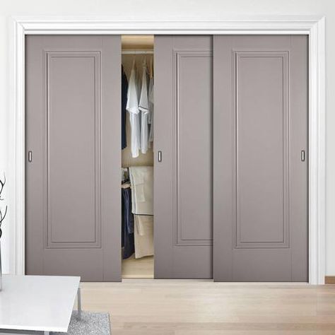 Sliding Door Storage Closet, Entryway Closet Sliding Doors, Shaker Style Sliding Wardrobe Doors, Built In Wardrobes Sliding Doors, Sliding Bedroom Wardrobes, Slide Doors Wardrobe, Built In Closet Sliding Doors, Sliding Door Closet Design, Sliderobes Bedrooms