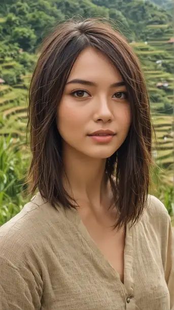 23 Flattering Bob Haircuts for Round Faces: Styles and Care Tips Long Bob Asian Hair, Short Hair Round Face Asian, Asian Lob Haircut, Shoulder Length Hair With Side Bangs, Lob 2024, Bob Haircut Round Face, Asian Hairstyles Round Face, Haircut Round Face, Asian Bob Haircut