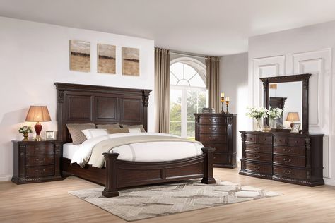 Contemporary Bedroom Sets, 5 Piece Bedroom Set, King Bedroom Sets, Sleigh Beds, Bedroom Sets Queen, Bedroom Panel, Queen Bedroom, King Bedroom, Bedroom Night Stands