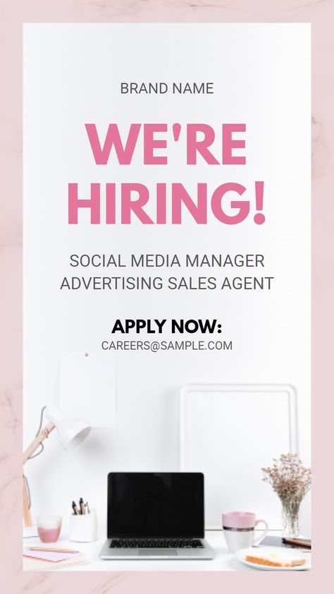 We're hiring job vacancy Instagram story ad template We Are Hiring Instagram Story, Job Add Design Ideas, We're Hiring Ig Post, We’re Hiring, Job Advertisement Poster, Job Vacancy Design, Hiring Template, Were Hiring, Now Hiring Sign