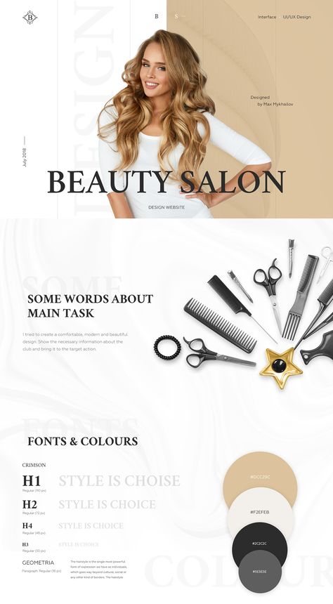 Cosmetic Surgery Website Design, Beauty Salon Poster Design Ideas, Beauty Salon Poster Design, Hairdresser Website, Salon Poster Design, Beauty Salon Website Design, Hair Salon Web Design, Hair Salon Website Design, Salon Website Design