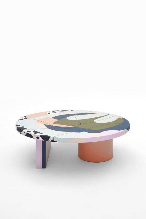 Design forward and beautiful lowtable for your home interior. Nortstudio and Studio Proba have joined forces to create a collection of one-of-a-kind tables that reflect their mutual passions for vibrant color, unique composition, and high-quality craftsmanship. Furniture that adds value to every modern and contemporary home and interior. #lowtable #sidetable #coffeetable #interiordesign Art Deco Table, Low Table, Contemporary Furniture Design, Types Of Furniture, Creative Furniture, Low Tables, Unique Furniture, Round Table, Contemporary Furniture