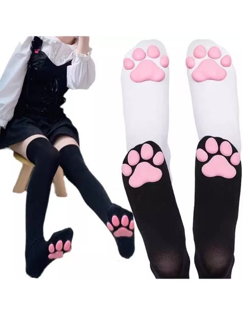 Paw Pad, Cheap Cosplay, Paws Socks, Socks Aesthetic, Animation Anime, Cat Cosplay, Socks Cute, Asian Street Style, Paw Pads