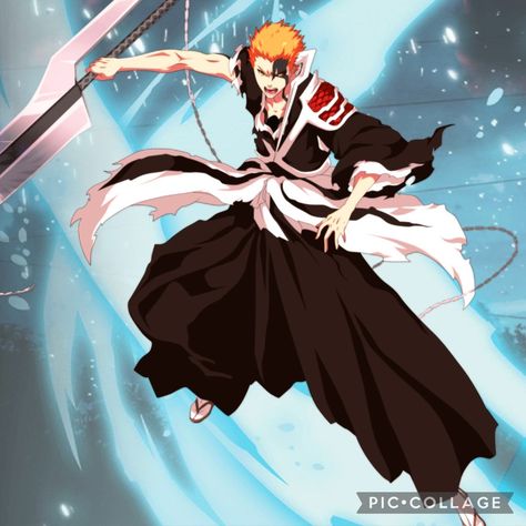 One imaged pasted over the other Ichigo Orihime, Bleach Ichigo Bankai, Ichigo Bankai, Ichigo Manga, Witch Characters, Bleach Anime Ichigo, Bleach Anime Art, Kurosaki Ichigo, Anime Ninja