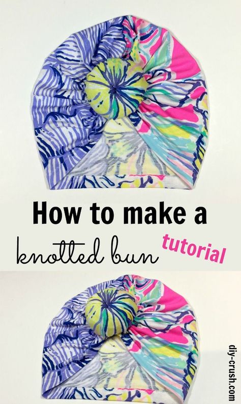 Diy Baby Turban, Knotted Bun, Beanie Diy, Baby Turban Headband, Turban Tutorial, Diy Fashion Trends, Diy Baby Headbands, Knot Bun, Sew Ins