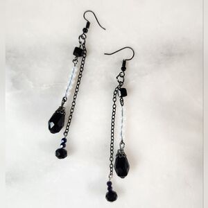 Handmade Gothic Dangle Drop Earrings Gothic Earrings Diy, Diy Goth Jewelry, Chandelier Earrings Diy, Diy Earrings Dangle, Gothic Jewelry Diy, Black Dangle Earrings, Black Earrings Dangle, Jewelry Making Earrings, Gothic Earrings