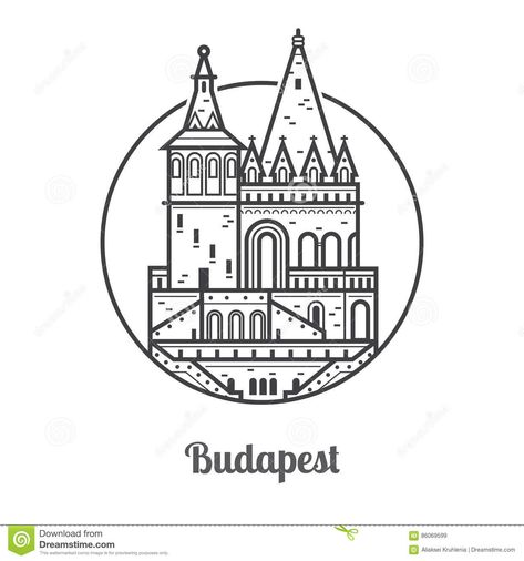 Travel Budapest Icon Stock Vector - Image: 86069599 Architecture Symbols, Budapest Travel, Diy Travel Journal, City Icon, Architecture Landmark, Insta Icon, Travel Icon, Instagram Blog, Map Painting