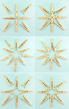 Clothes Pins Crafts Christmas, Clothespin Ornaments Christmas, Cloths Pin Crafts Christmas, Christmas Clothes Pin Crafts, Clothes Pin Stars, Clothes Pin Snowflakes Diy, Clothes Pin Crafts Christmas, Clothespin Christmas Crafts, Toothpick Ornaments