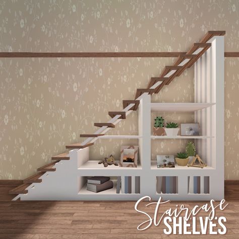 Staircase Shelves, Mansion Bloxburg, Two Story House Design, Tiny House Bedroom, Bloxburg House Ideas 1 Story, House Decorating Ideas Apartments, Tiny House Layout, House Bloxburg, Casas The Sims 4