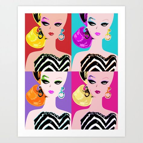 Barbie Painting, Barbie Poster, Seni Pop, Face Charts, Barbie Dream, Barbie Dream House, Arte Pop, Barbie Girl, Vintage Barbie