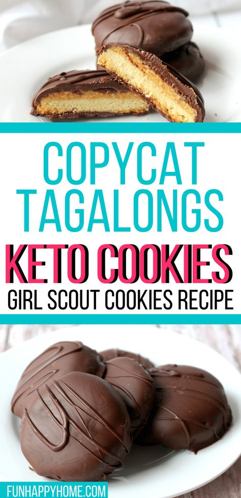 Hey Keto Peeps! If you love Girl Scout Cookies, you're going to love this Tagalongs Keto Cookies Recipe! Make them and you'll be in keto cookie heaven! These keto shortbread cookies are covered in peanut buttery goodness and dipped in chocolate! #keto #ketorecipes #girlscoutcookies #tagalongs #ketocookies Keto Shortbread Cookies, Keto Shortbread, Raspberry Cookie Recipes, Zucchini Chocolate Chip Cookies, Cheese Cookies Recipe, Keto Christmas Cookies, Butter Sugar Cookies, Cookie Recipes Oatmeal Raisin, Keto Cookie Recipes