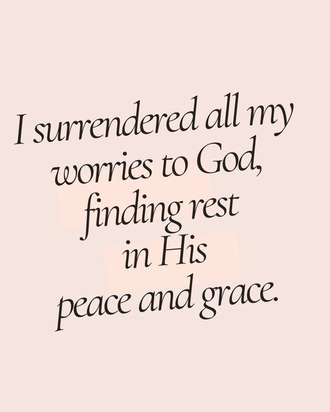 Declare this: I surrendered all my worries to God, finding rest in His peace and grace. God is in the midst of her; she shall not be moved: God shall help her, and that right early. Psalm‬ ‭46‬:‭5‬ Take up space and glow brightly sis. God’s got you💛 ➡️share to encourage a friend today #peace #womentakingspaces #takeupspace #glowupwithGod #reclamingyourspacelive #womencommunity #christianwomen #wtstribe #hellosis #unstoppablewoman #shestatements Encourage A Friend, Women Community, I Surrender All, Take Up Space, Psalm 46, Prayer Verses, Bible Quotes Prayer, Christian Women, God Is