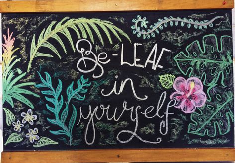 Decorate Chalkboard Ideas, School Chalkboard Ideas, Classroom Chalkboard Art, Plant Chalkboard Art, Plant Chalk Art, Pride Chalkboard Art, June Chalkboard Art, Board Decoration With Chalk, Hawaii Chalkboard Art