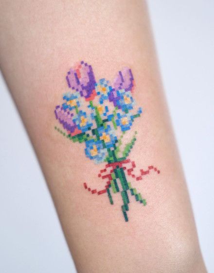 Tattoo Trends: Is an Embroidery Tattoo Still in Fashion? — InkMatch Embroidery Tattoo Ideas, Small Spiritual Tattoos, Cross Stitch Tattoo, Pisces Tattoo Designs, Embroidery Tattoo, Stitch Tattoo, Tattoo Techniques, Pisces Tattoos, Galaxy Tattoo