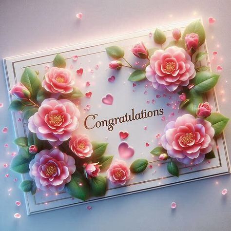 Congrats Wishes, Happy Birthday Bouquet, Congratulations Images, Happy Birthday Kids, Hand Reflexology, Rose Flower Arrangements, Rose Flower Pictures, Birthday Bouquet, Congrats Card