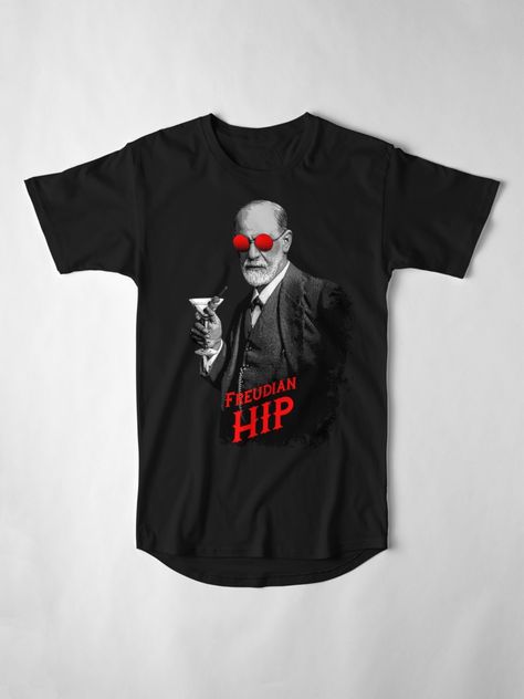 "Hipster Psychologist Sigmund Freud" Long T-Shirt by GrandeDuc | Redbubble psychology, psychologist, psychologists, therapist, therapists, freud, sigmund, freudian, funny, psych, major, clinical, gift, gifts, idea, ideas, professor, student, students, professors, fun, humour, humor, cocktail, drink, alcohol, slip, hip, sip, behavioural, scientist, science, school, christmas, bachelor, shirt, shirts, t-shirt, t-shirts, tshirt, tshirts, tee, tees, men, women, scientists, grandio, design, grandeduc Psych Major, Women Scientists, Drink Alcohol, Glass Bottles Art, Cocktail Drink, Sigmund Freud, Long T Shirt, Long Tshirt, Psych