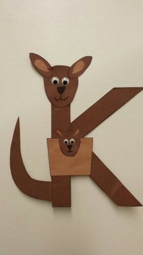 K is for kangaroo. K Is For Kangaroo, Letter K Crafts, Preschool Letter Crafts, Zoo Phonics, Alphabet Crafts Preschool, Abc Crafts, Alphabet Letter Crafts, Abc Art, K Crafts