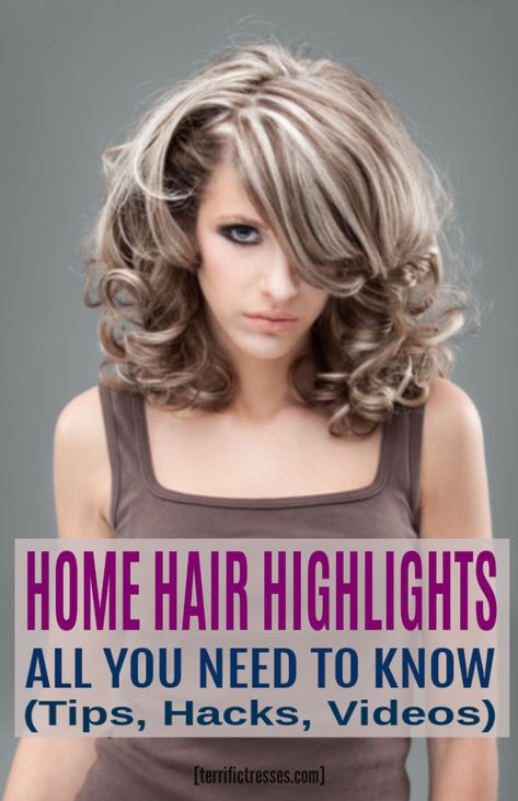 How To Foil Highlights At Home, Cap Highlights Before And After At Home, Highlighting Your Own Hair, Diy Highlights Hair At Home, Highlighting Hair At Home, Highlights Underneath Hair, How To Highlight Hair, How To Do Highlights, Highlights Around Face