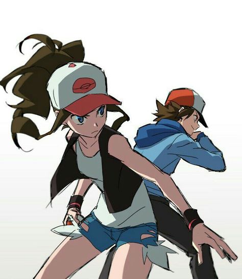 Pokemon Hilda, N Pokemon, Poses Manga, Gijinka Pokemon, Pokémon Trainers, Pokemon Black, Oc Pokemon, Pokémon Black And White, Pokemon Oc