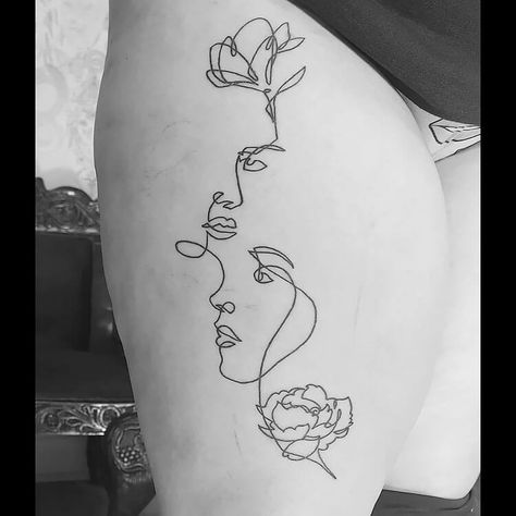 Shin Tattoos For Women Fine Line, Warrior Hip Tattoos Women, Leg Tattoos Women Thigh Small, Thigh Tattoos Line Art, Outline Leg Tattoos Women, Big Thigh Tattoos For Women Meaningful, Powerful Woman Tattoo Ideas, Dainty Calf Tattoos For Women, Thigh Tattoos Women Line Work