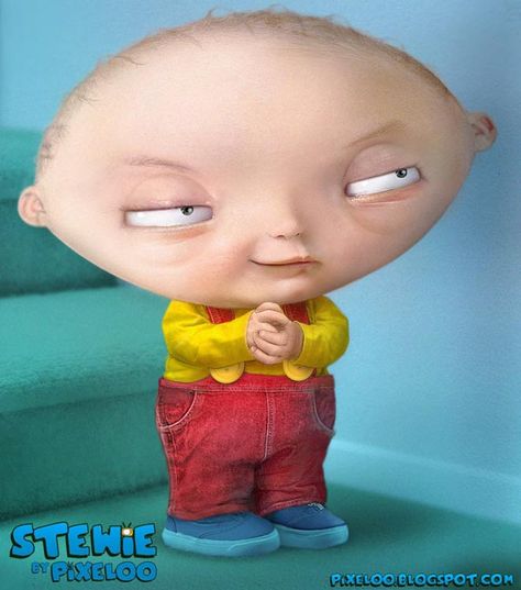 Character Drawings of Famous People | Family Guy: Stewie Mario E Luigi, Stewie Griffin, Realistic Cartoons, Animated Cartoon Characters, Toy Story 3, Famous Cartoons, Favorite Cartoon Character, Homer Simpson, Futurama