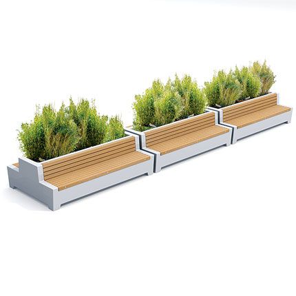 Planter Bench, Parks Furniture, Changchun, Green Love, Public Seating, Landscape Architecture Design, Urban Furniture, Bench Designs, Street Furniture