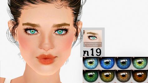 N19 for default consideration Sims 3 Makeup, Heterochromia Eyes, Sims 4 Cc Eyes, Sims 3 Cc Finds, Sims 3 Mods, Parts Of The Eye, Full Brows, Lovely Eyes, Beautiful Blue Eyes