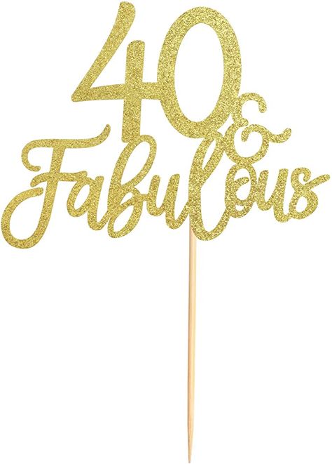 40 And Fabulous Cake, 40th Anniversary Party Decorations, Anniversary Birthday Cake, 40th Party Decorations, 40 Anniversary, 40th Birthday Cake Topper, Birthday Cake Decorations, 40th Anniversary Party, 40th Birthday Party Decorations