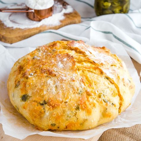 Cheese Artisan Bread, Recipe Bread, Jalapeno Cheese, Bread Cheese, Artisan Bread Recipes, Breads & Buns, Savory Bread, No Knead Bread, Yeast Bread