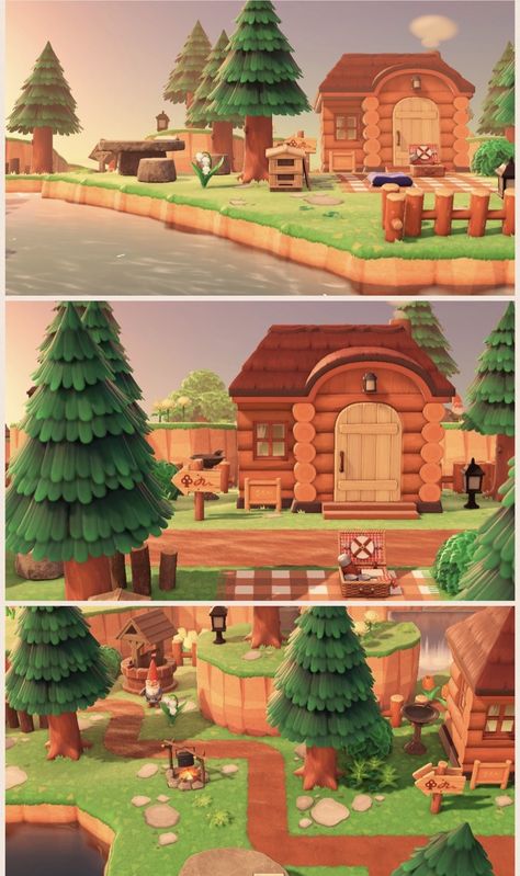 Acnh Cosy Island, Acnh Log Cabin House, Acnh Log Cabin, Cosy Gaming, Log Cabin House, Cabin House, Log House, Acnh Ideas, Acnh Inspo