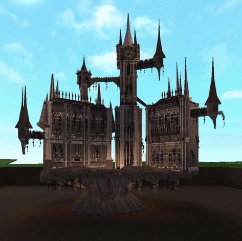 Bloxburg Detailed Castle, Gothic Castle Interior, Bloxburg Castle, Bloxburg Victorian House, Mystic Manor, Bloxburg Decor, Cullen House, Roblox Builds, Tudor House Exterior