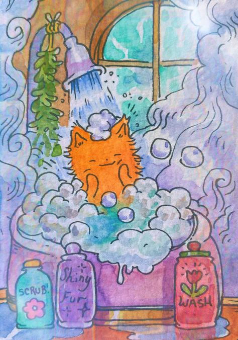 Anna-Laura on Twitter: "starting fresh! (1/2)… " Anna Laura Art, Starting Fresh, Mia 3, Lucid Dreaming, Part 4, Cute Illustration, Pretty Art, Cat Art, Animal Art