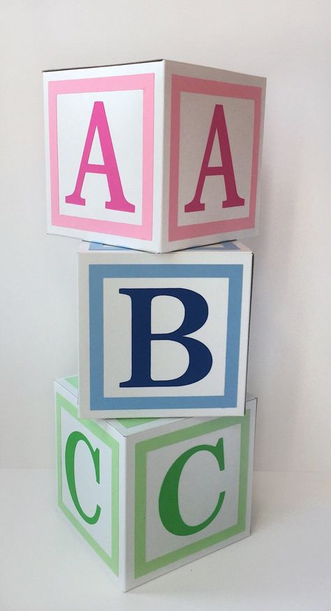 Alphabet Blocks Baby Decor Baby Blocks Baby Shower | Etsy Cinderella Birthday Cake, Baby Blocks Baby Shower, Letter Nursery Decor, Abc Blocks, Letter Blocks, Cinderella Birthday, Alphabet Blocks, Sesame Street Birthday, Block Letters