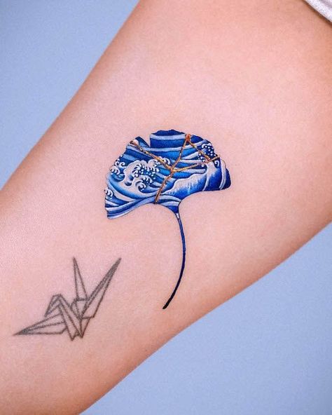 Kintsugi Tattoo Ideas, Kintsugi Tattoo, Lego Tattoo, Blue Ink Tattoos, Self Love Tattoo, Wicked Tattoos, Blue Tattoo, With Meaning, Little Tattoos