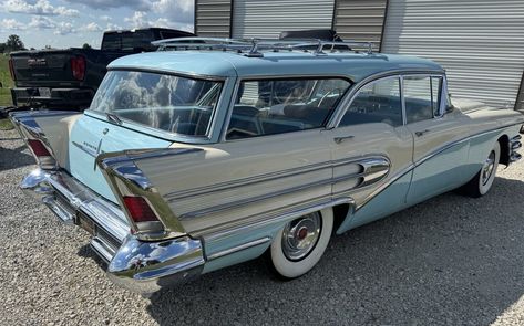 Amazing Wagon: 1958 Buick Riviera Estate Buick Wagon, 1950s Car, In Smile, Wanted Ads, Two Tone Paint, Sock Hop, Station Wagons, Buick Riviera, Barn Finds