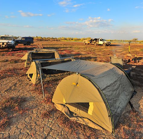 Swag Camping Set Ups, Outback Wilderness Mods, Swag Camping, Aussie Outback Aesthetic, 4wd Camping Setup Australia, Australia Camping, Cattle Station, Overland Track Tasmania, Camping Swag