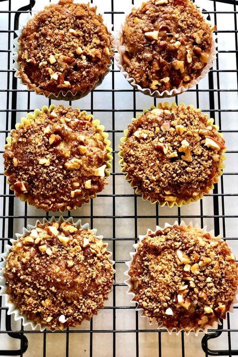 Cinnamon Coffee Cake Muffins | "I halved the recipe and got exactly 12 muffins. The bake time and the amount of the ingredients was spot on." #breakfastrecipes #brunchrecipes #breakfastideas #brunchideas #muffins #muffinrecipes #baking #bakingrecipes Pecan Pie Mini Muffins, Cinnamon Coffee Cake Muffins, Cinnamon Oatmeal Muffins, Coffee Cake Muffin Recipes, Pecan Pie Muffins, Pecan Coffee Cake, Mini Pecan Pies, Cinnamon Coffee Cake, Coffee Cake Muffins