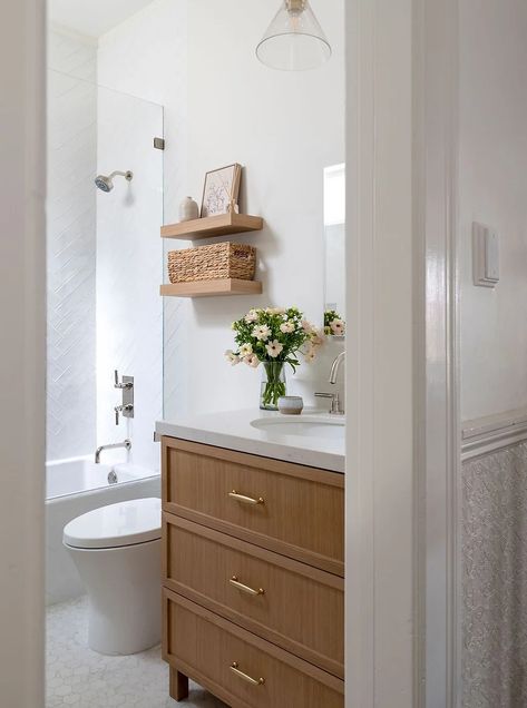 NOPA Project - Bay Area Interior Design | California Daydreams Neutral Bathroom Design, Interior Design California, California Design Interior, Neutral Bathrooms Designs, Neutral Bathroom, Garage Conversion, Marin County, Half Bathroom, California Casual