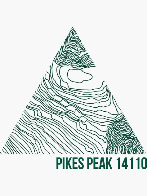 "Pikes Peak Topo" Sticker by januarybegan | Redbubble Pikes Peak Tattoo, Magnet Poster, Cyberpunk Clothes, Documents Design, Peak Design, Small Apartment Living Room, Topo Designs, Small Tattoos For Guys, Poster Design Inspiration