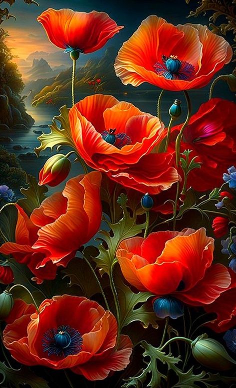 Pictures Of Poppies, Poppy Pictures, Pictures Of Poppy Flowers, Poppies Wallpaper, Poppy Flower Art, Poppy Flower Painting, Poppies Flower, Poppy Wallpaper, Beautiful Butterflies Art