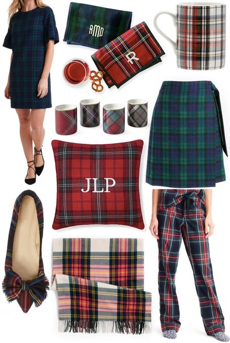 Scottish Skirt Outfit, Tartan Plaid Christmas, Tartan Clothing, Jackie O Style, Tartan Fashion, Christmas Attire, Plaid Purse, Academia Fashion, Plaid Outfits