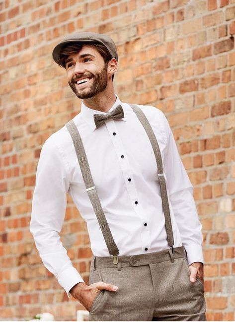 Wedding Guest Outfit Men, Outfit Herren, Great Day, Wedding Groomsmen Attire, Blazer Outfits Men, Retro Outfit, Mens Wedding Attire, Groom Wedding Attire, Suspenders Wedding