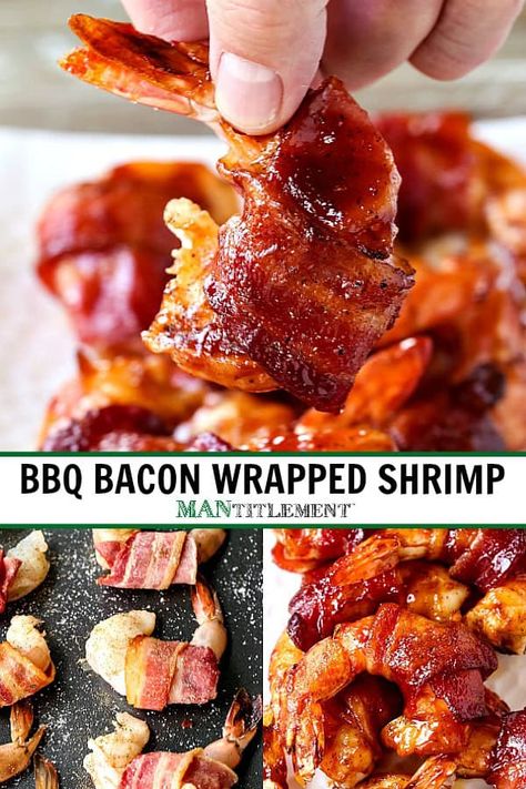 These Bacon Wrapped Shrimp can be served for appetizers or dinner! #shrimprecipe #bbqshrimp #baconwrappedshrimp #appetizers #easydinnerrecipes Easy Bacon Wrapped Shrimp, Bacon Wrap Shrimp Recipes, Shrimp Appetizers Easy, Wrapped Shrimp, Shrimp Toast, Bacon Wrapped Shrimp, Bbq Shrimp, Shrimp Appetizers, Bacon Appetizers