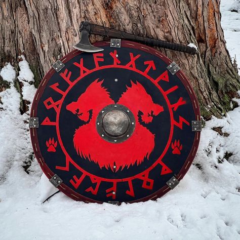 🔥MAKING GERMANIC VIKING ROUND SHIELDS🔥 is out now! In this video we recreate an ancient Germanic round shield structural design based on historical evidence from combat archaeology, from the Vendel and Viking periods. We add to this using our own artistic flare, as artists and shieldwrights would have done to represent their Germanic clans. Red was a color used to indicate hostile intent. Even though we used modern raw materials and tools for wood shaping, the design structure and assembly te... Vendel Period, Round Shield, Structural Design, Archaeology, Vikings, The Face, Tools, Wood, Red