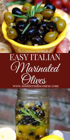 Olive Oil Marinade, Olive Recipes Appetizers, Southern Discourse, Pickled Olives, Marinated Olives, Italian Olives, Olive Recipes, Eating Light, Black Color Hairstyles