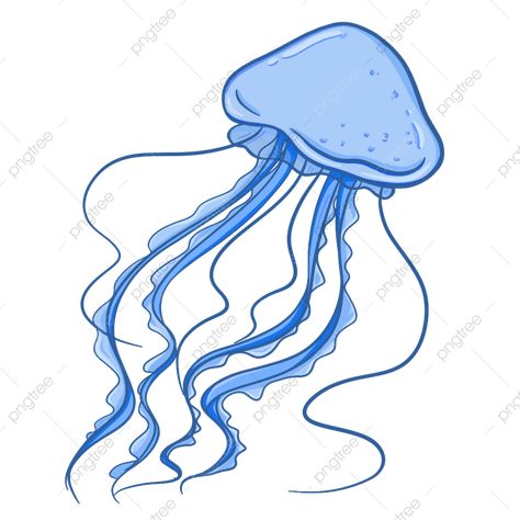 Mushroom Jellyfish, Transparent Jellyfish, Jellyfish Png, Jellyfish Illustration, Jellyfish Decorations, Tracing Art, Colorful Jellyfish, Blue Jellyfish, Cartoon Fish