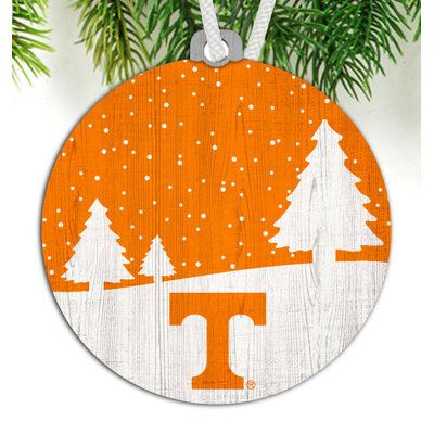 Tennessee Ornaments Diy, Tennessee Christmas Tree, Tennessee Vols Ornaments Diy, Tennessee Ornament, Tennessee Crafts, University Of Tennessee Knoxville, Yellow Lighting, Cricut Ornaments, Tennessee Christmas